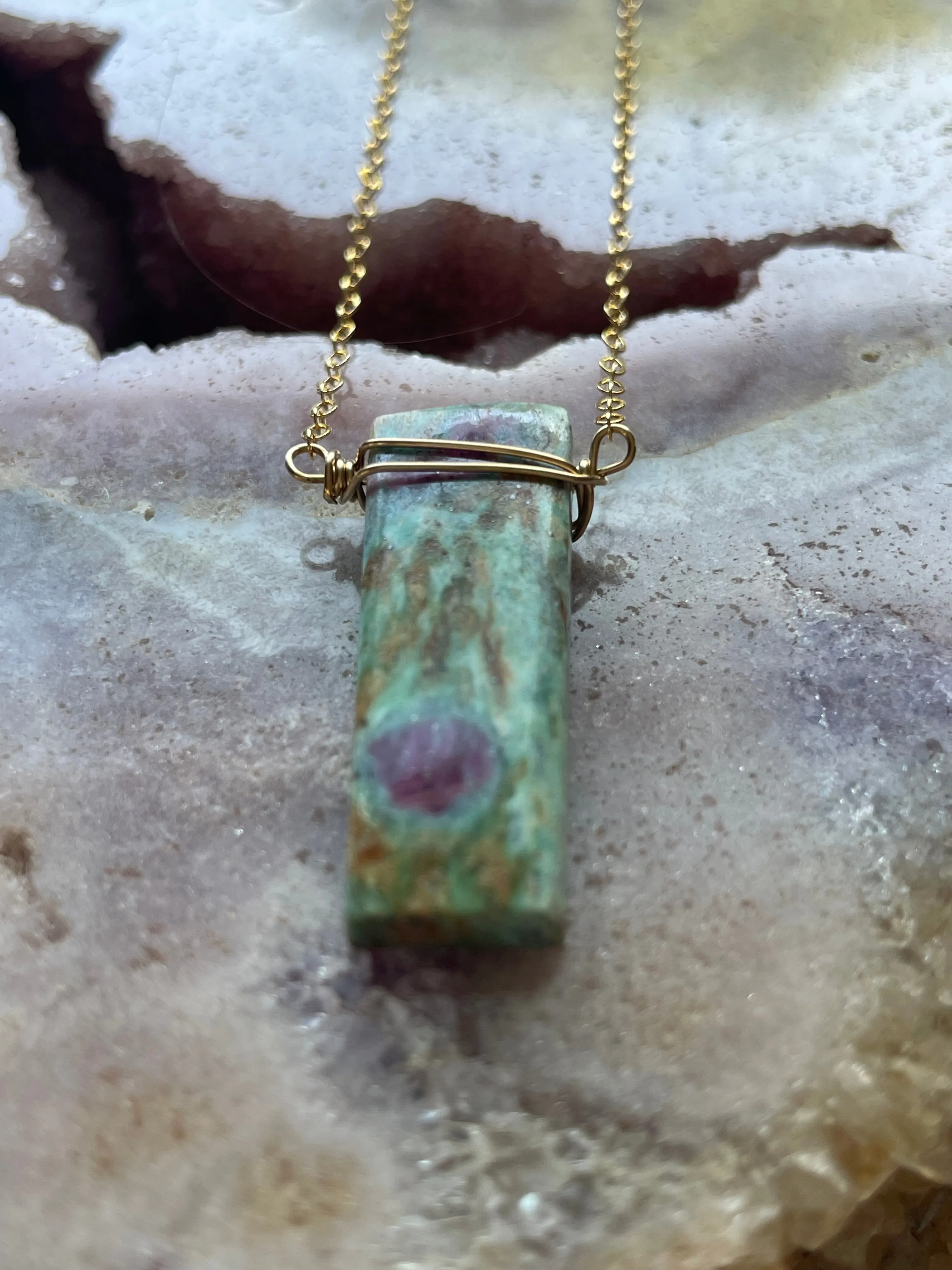 Ruby In Fushite Necklace