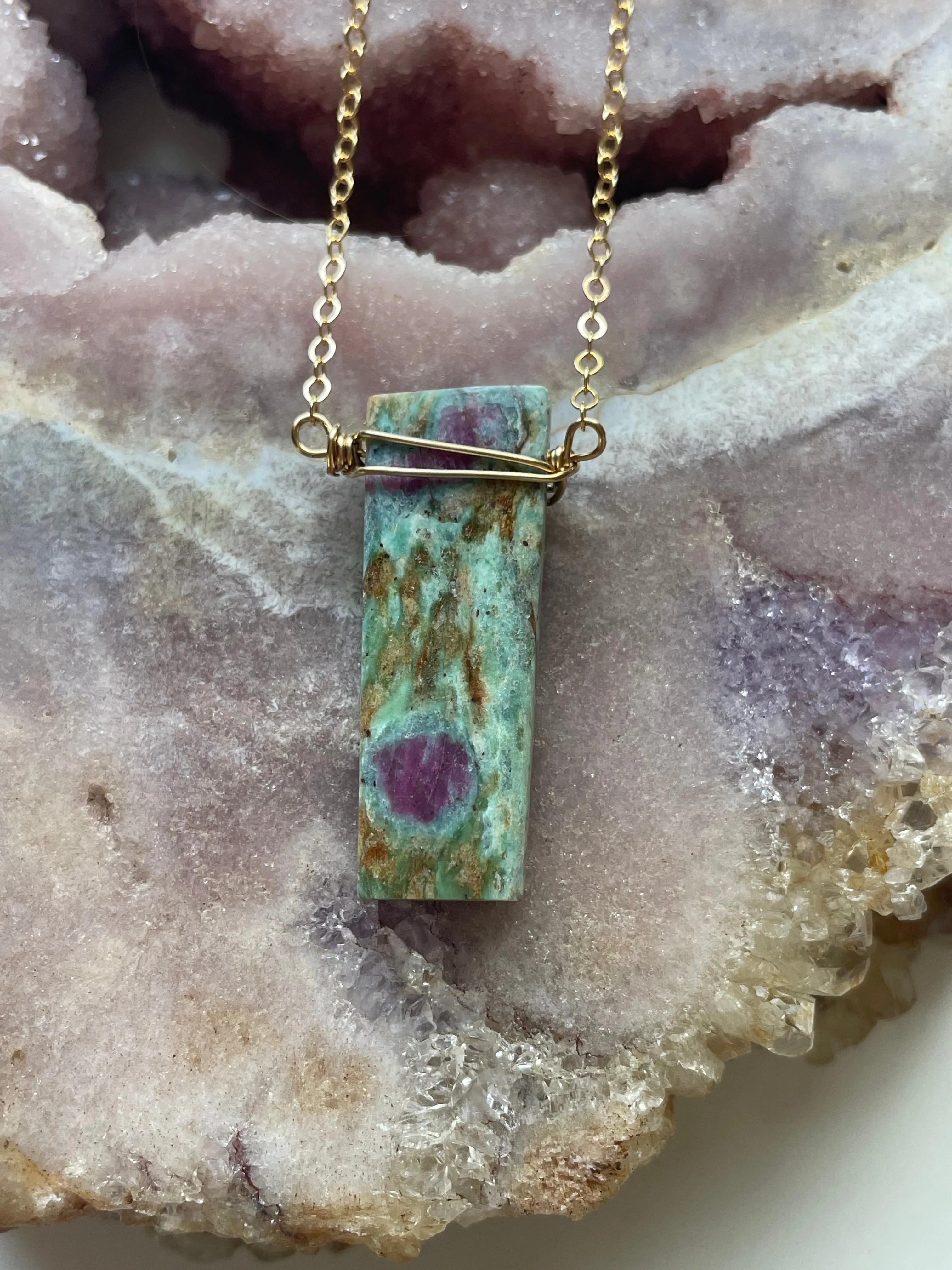 Ruby In Fushite Necklace