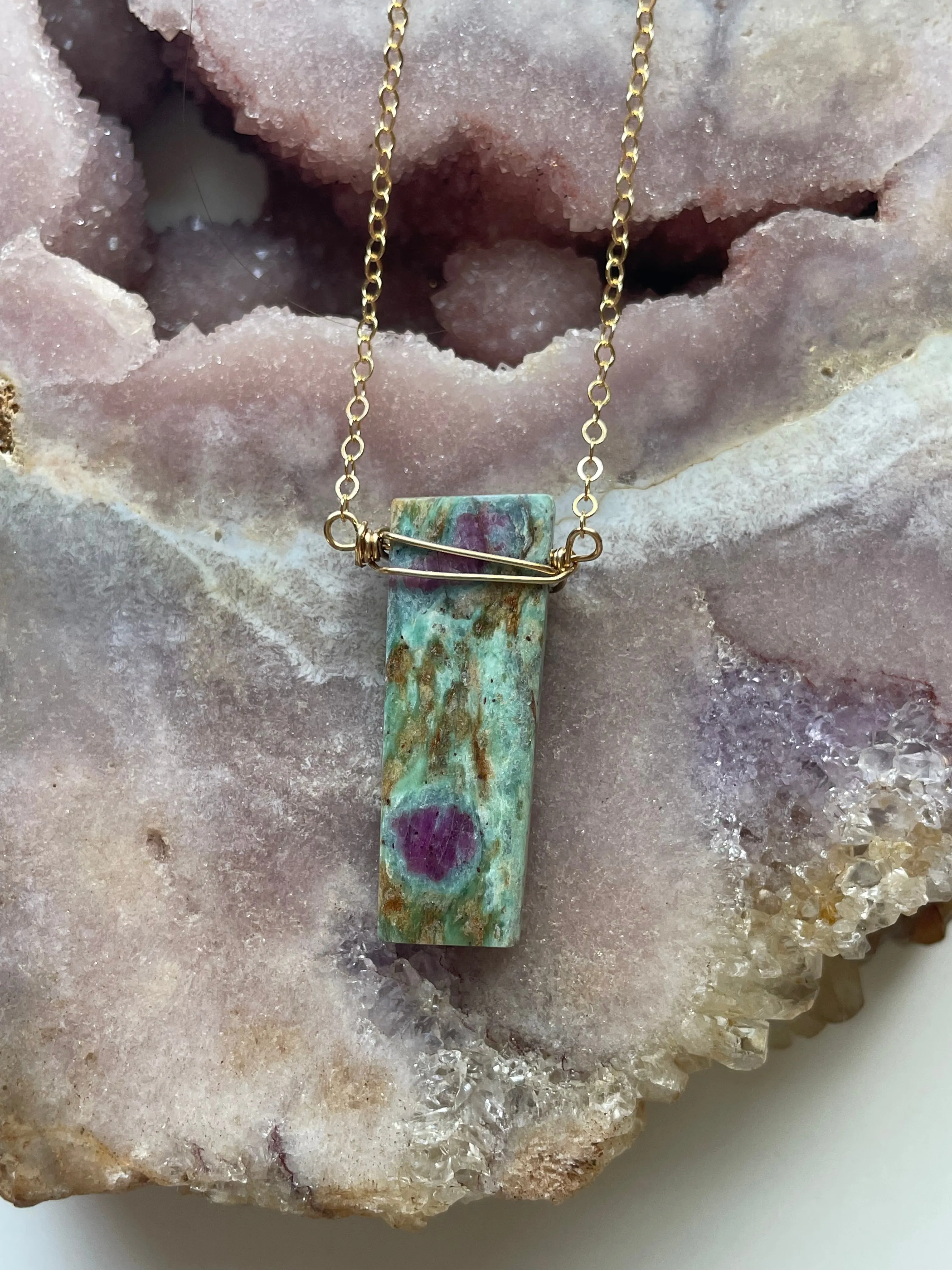 Ruby In Fushite Necklace