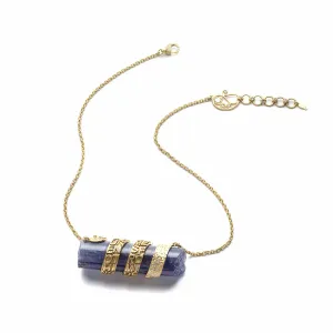 Sagrada Passion 20K Rough-Cut Tanzanite Necklace