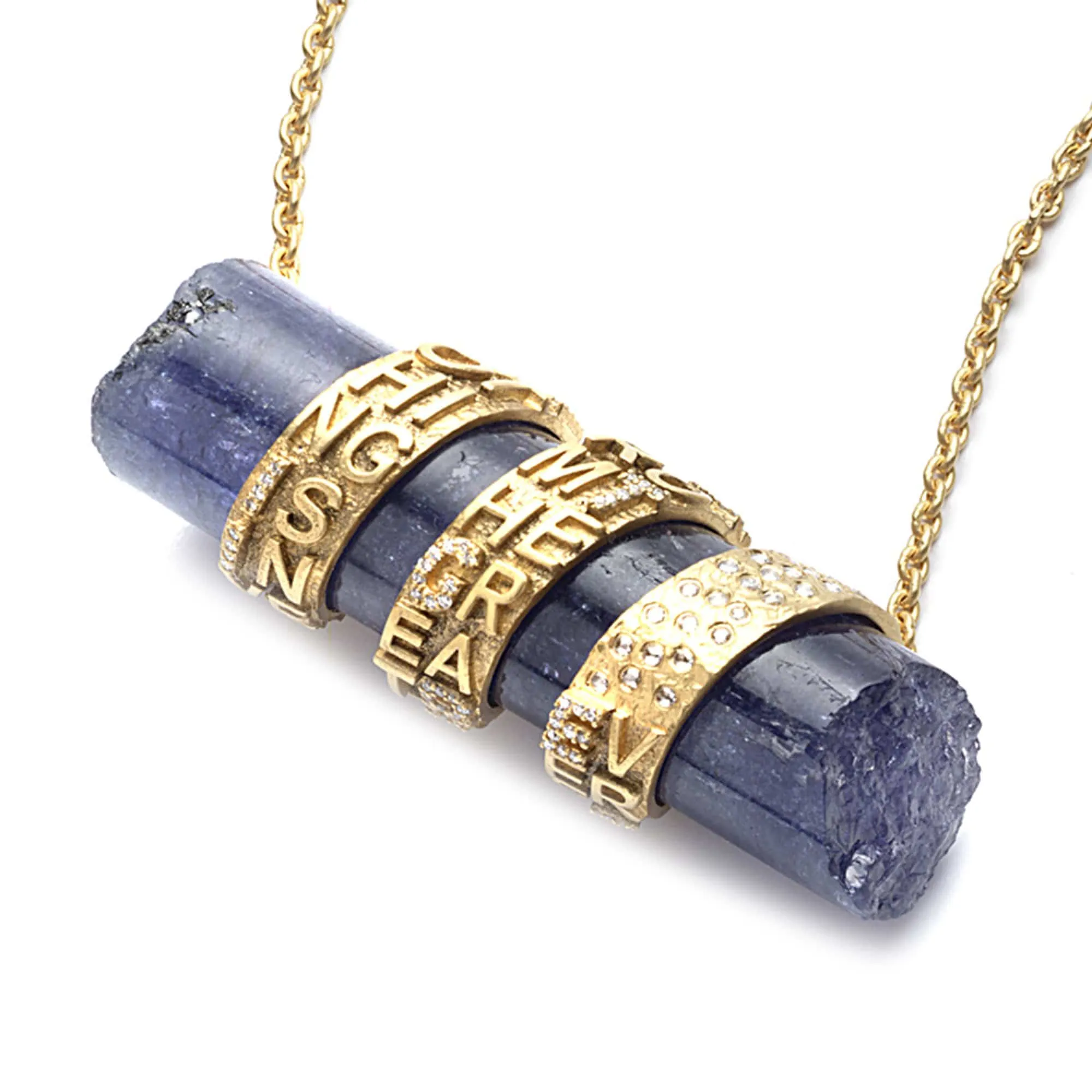 Sagrada Passion 20K Rough-Cut Tanzanite Necklace