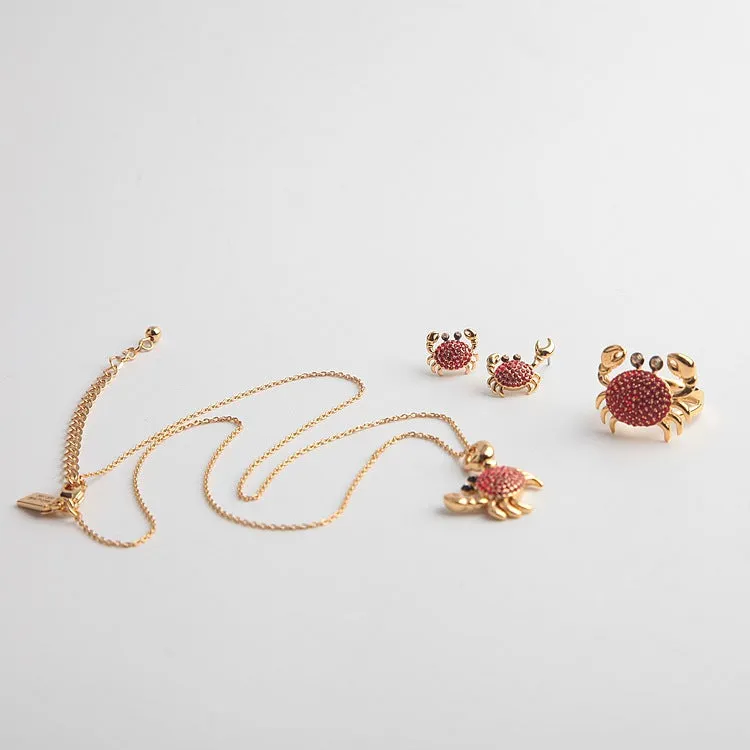 Shore Thing Pave Crab Necklace