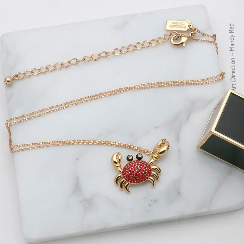 Shore Thing Pave Crab Necklace