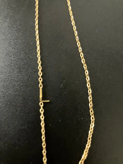 Sideways Initial Necklace