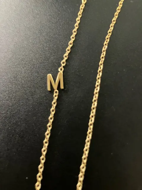 Sideways Initial Necklace