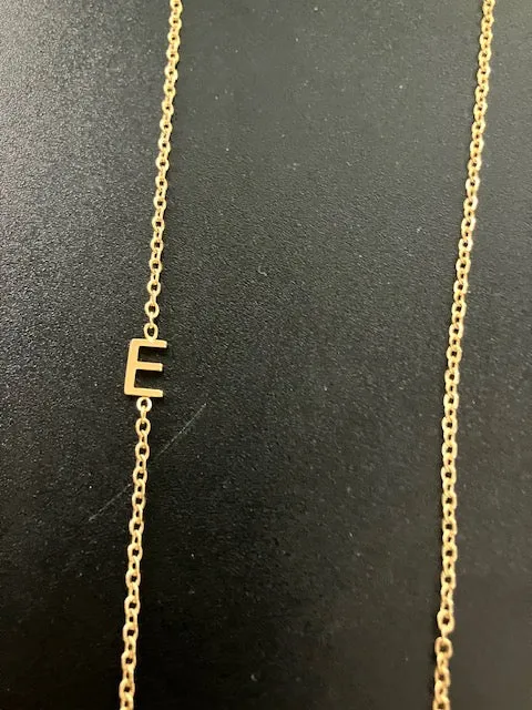 Sideways Initial Necklace