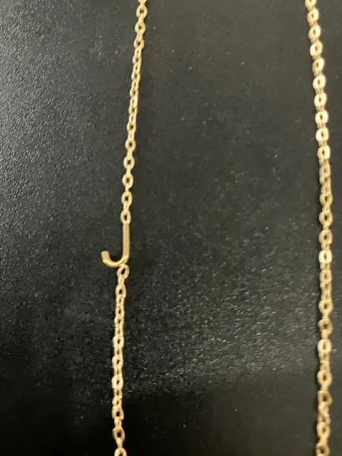 Sideways Initial Necklace