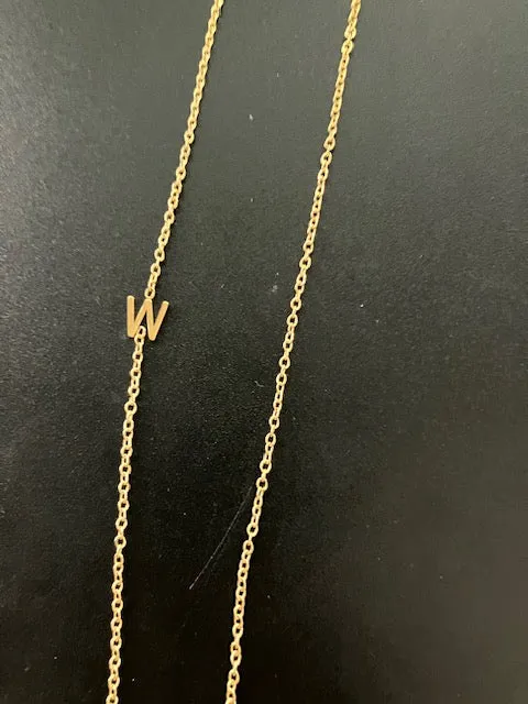 Sideways Initial Necklace