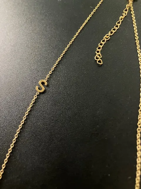 Sideways Initial Necklace
