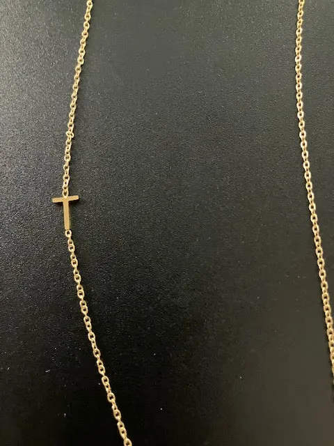 Sideways Initial Necklace