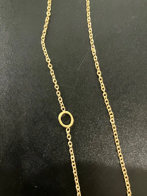 Sideways Initial Necklace