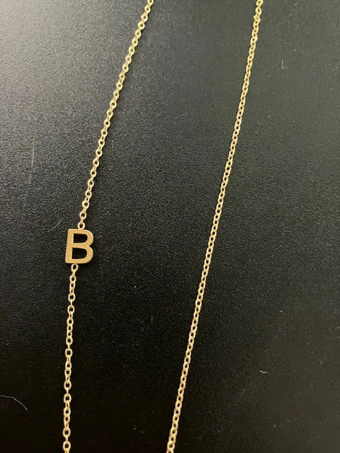 Sideways Initial Necklace