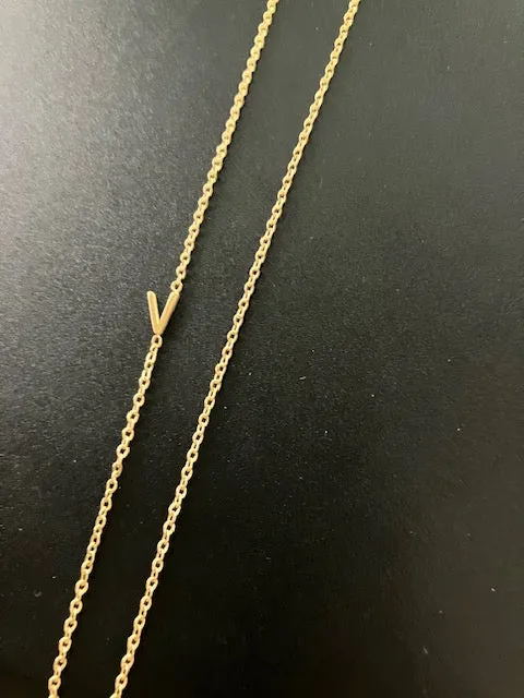 Sideways Initial Necklace