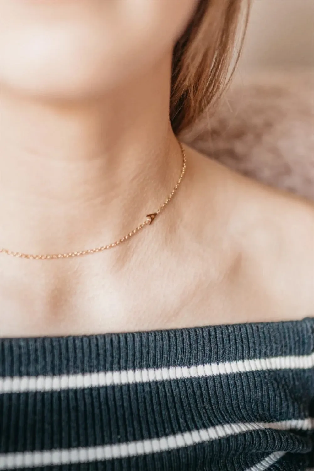 Sideways Initial Necklace