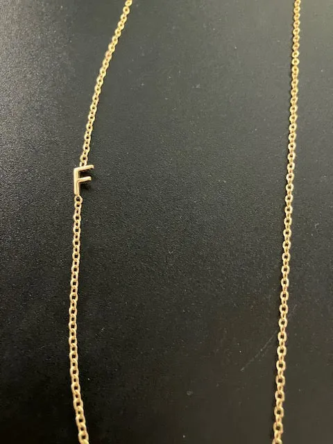 Sideways Initial Necklace