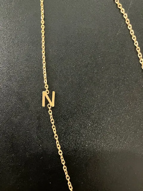 Sideways Initial Necklace