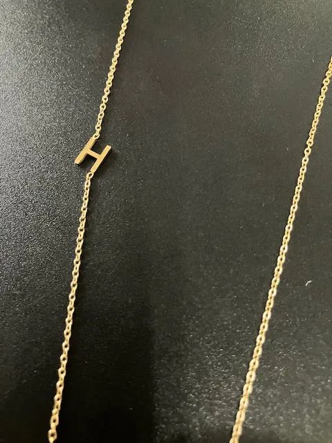 Sideways Initial Necklace