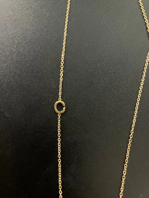 Sideways Initial Necklace