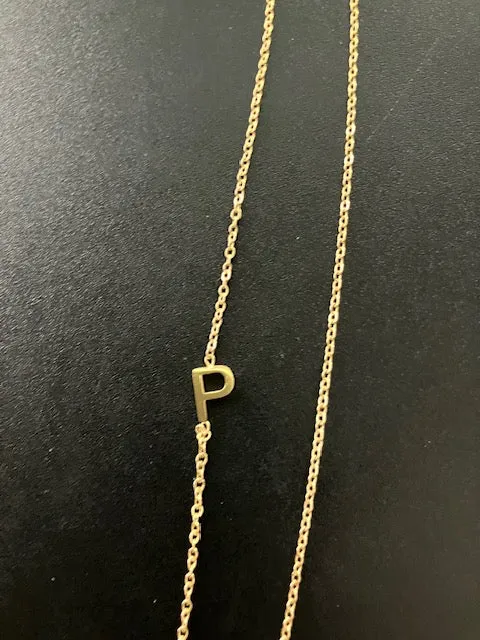 Sideways Initial Necklace