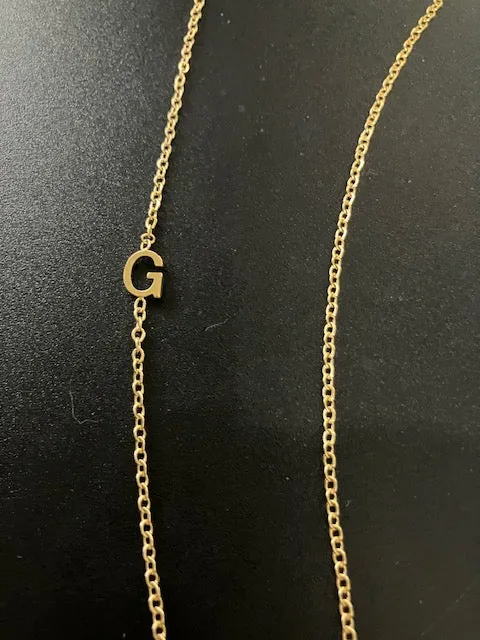 Sideways Initial Necklace