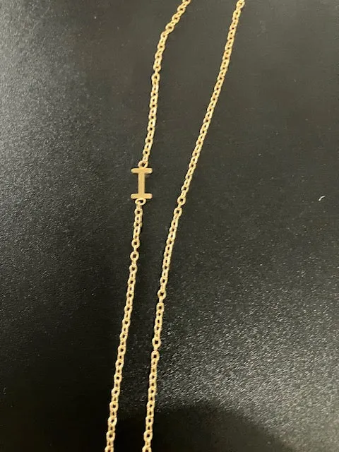 Sideways Initial Necklace