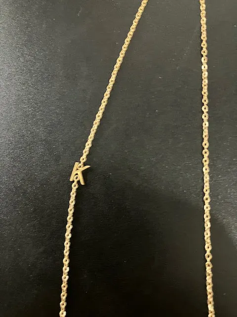 Sideways Initial Necklace