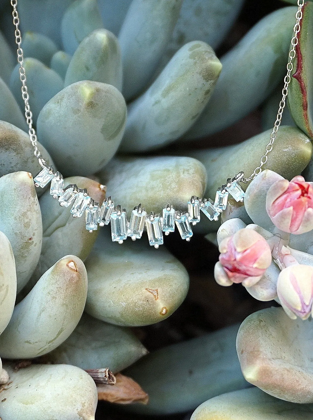 Signature Blue Topaz Smile Necklace 1