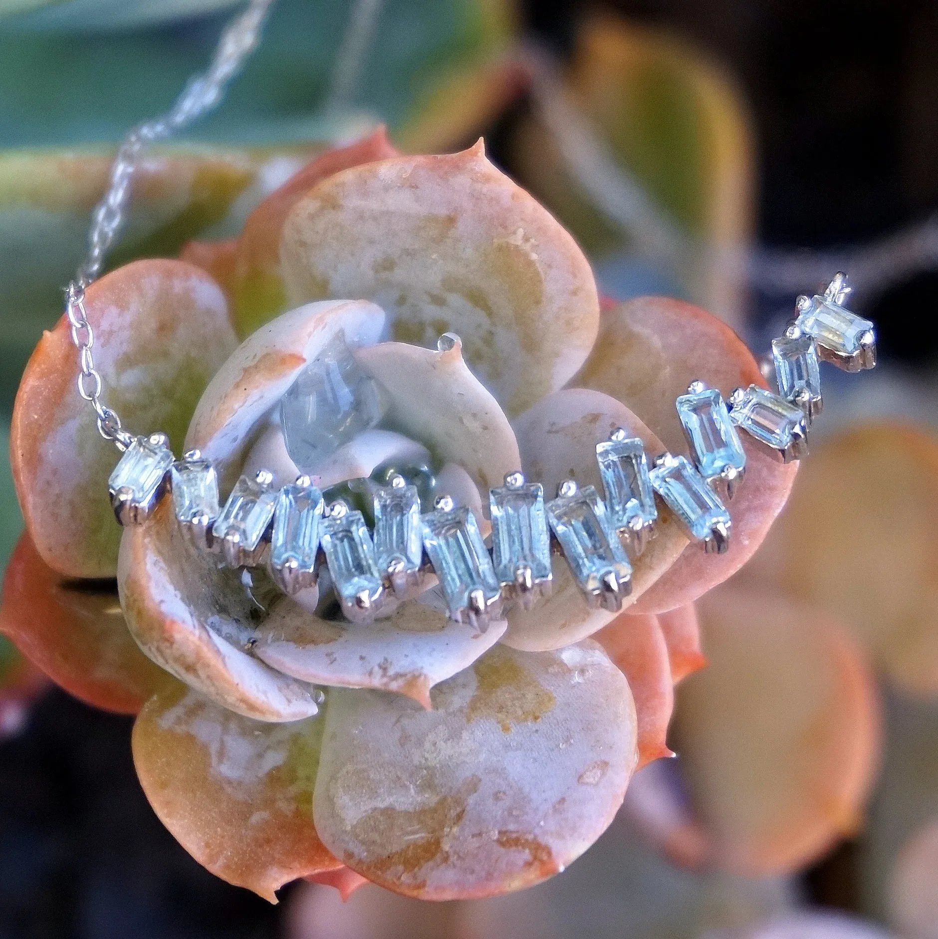 Signature Blue Topaz Smile Necklace 1