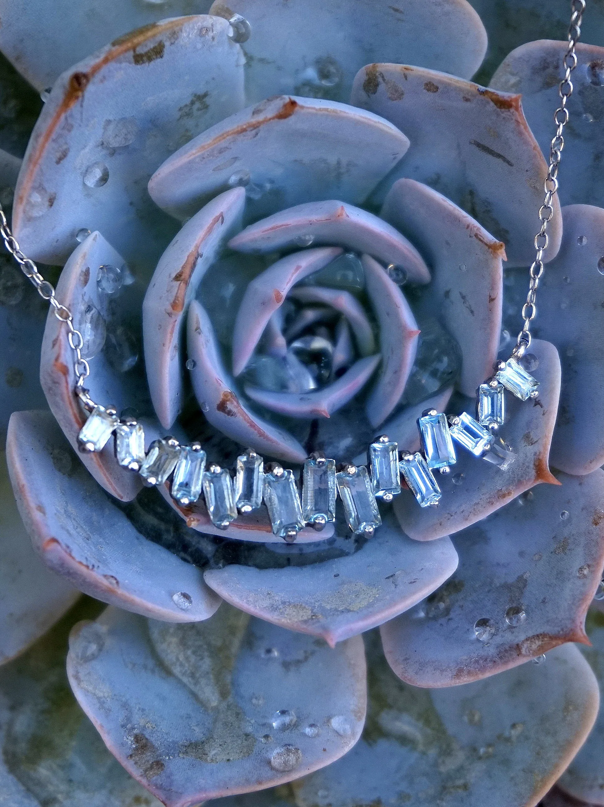 Signature Blue Topaz Smile Necklace 1