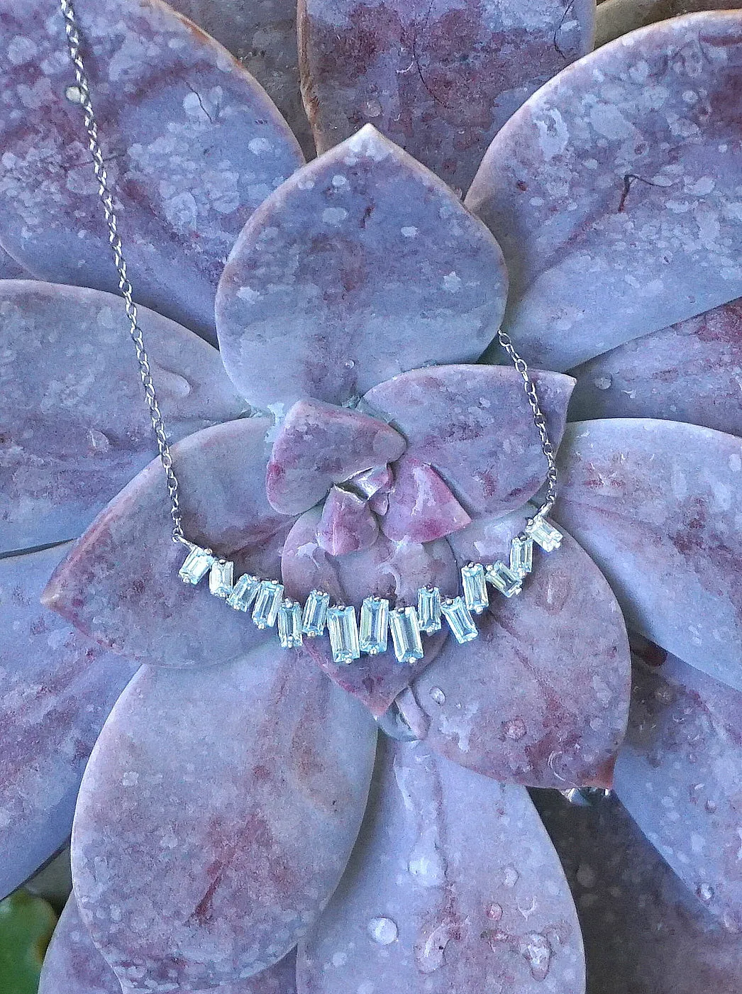 Signature Blue Topaz Smile Necklace 1