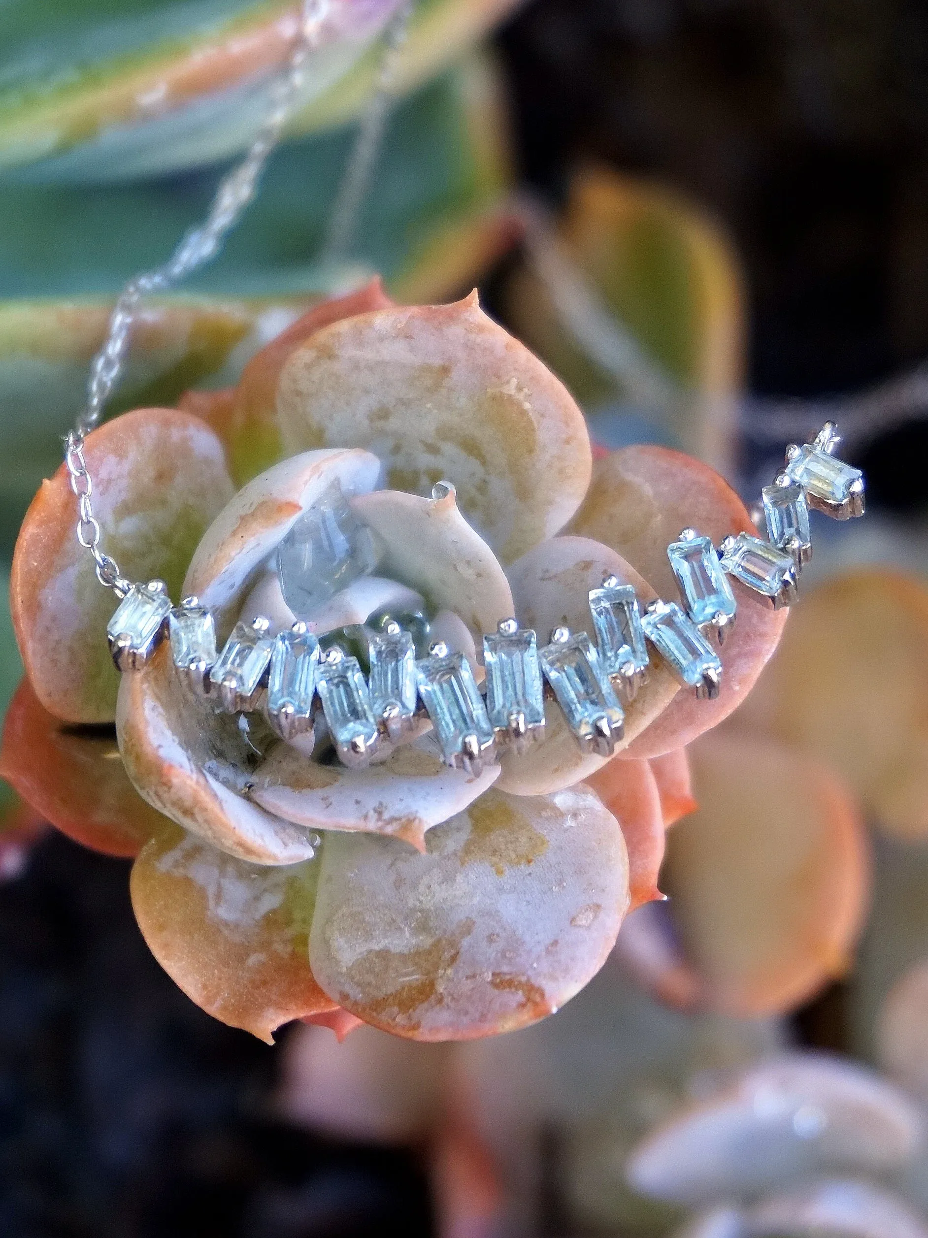 Signature Blue Topaz Smile Necklace 1
