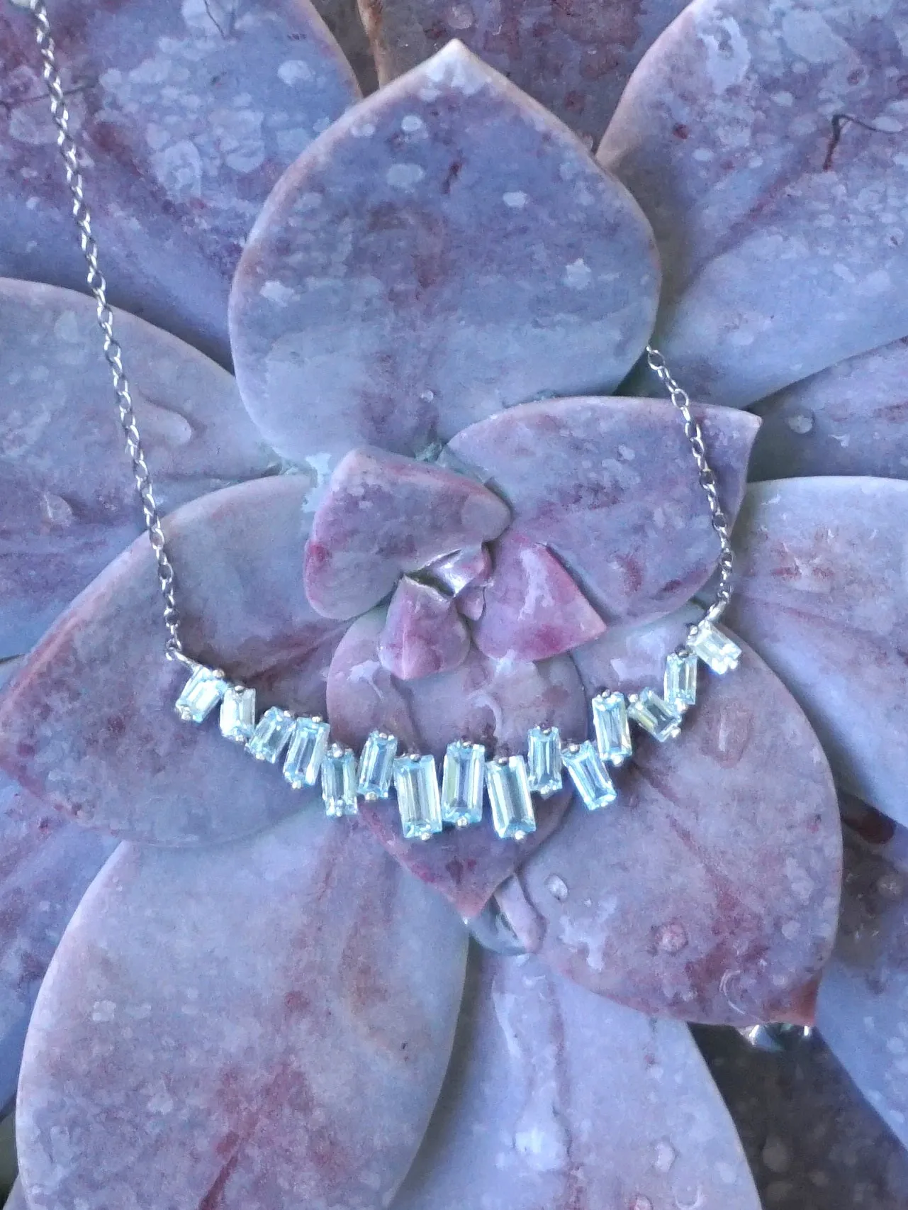 Signature Blue Topaz Smile Necklace 1