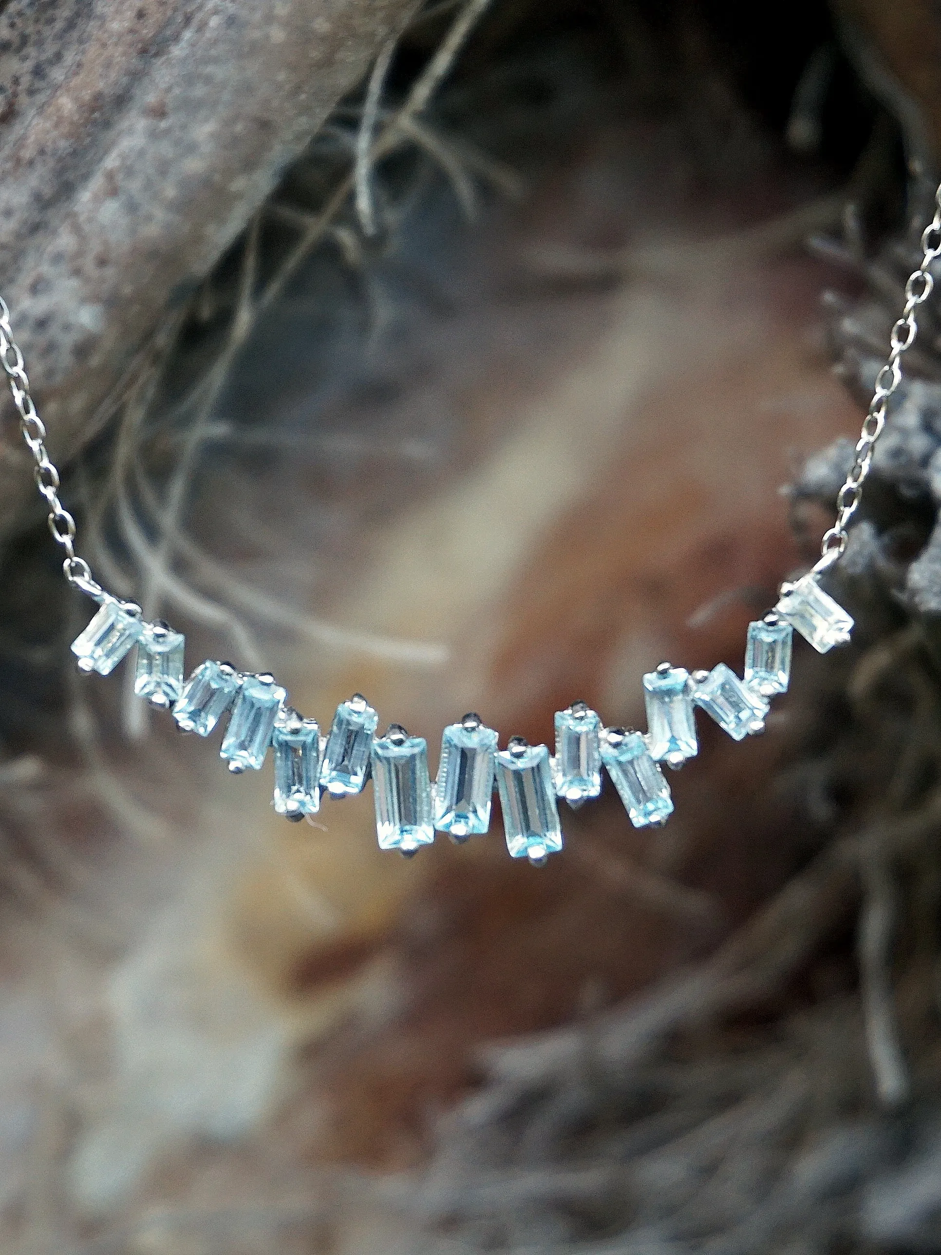 Signature Blue Topaz Smile Necklace 1