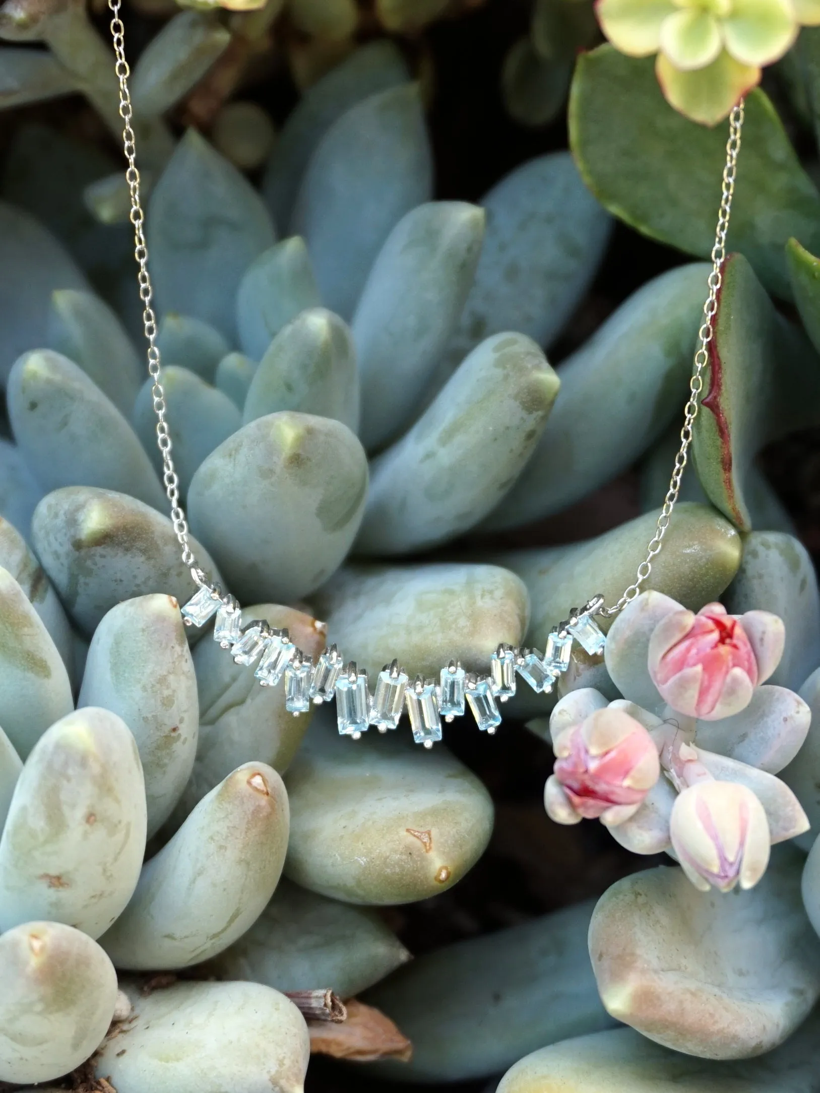 Signature Blue Topaz Smile Necklace 1