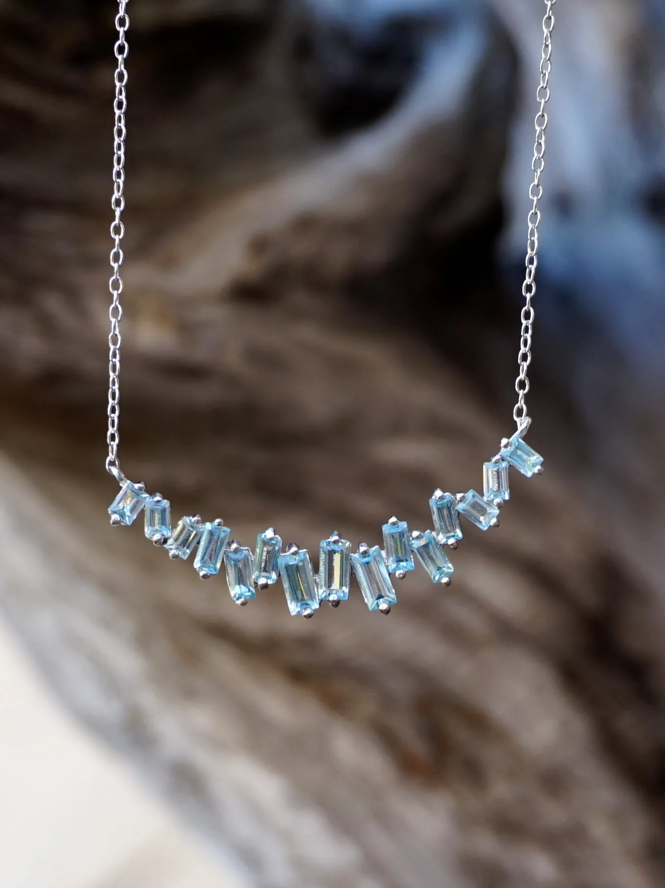 Signature Blue Topaz Smile Necklace 1