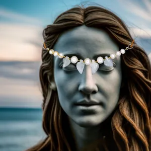 Siren's Song: aquamarine   pearl necklace, bracelet, headband
