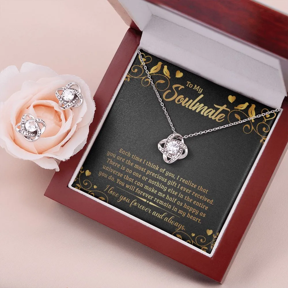 Soulmate Love Knot Jewelry Set-Each time I think of you