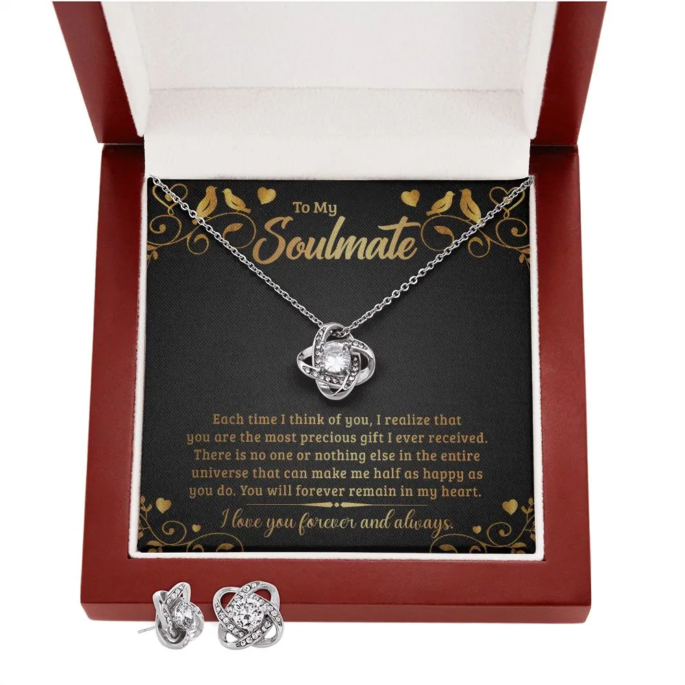 Soulmate Love Knot Jewelry Set-Each time I think of you