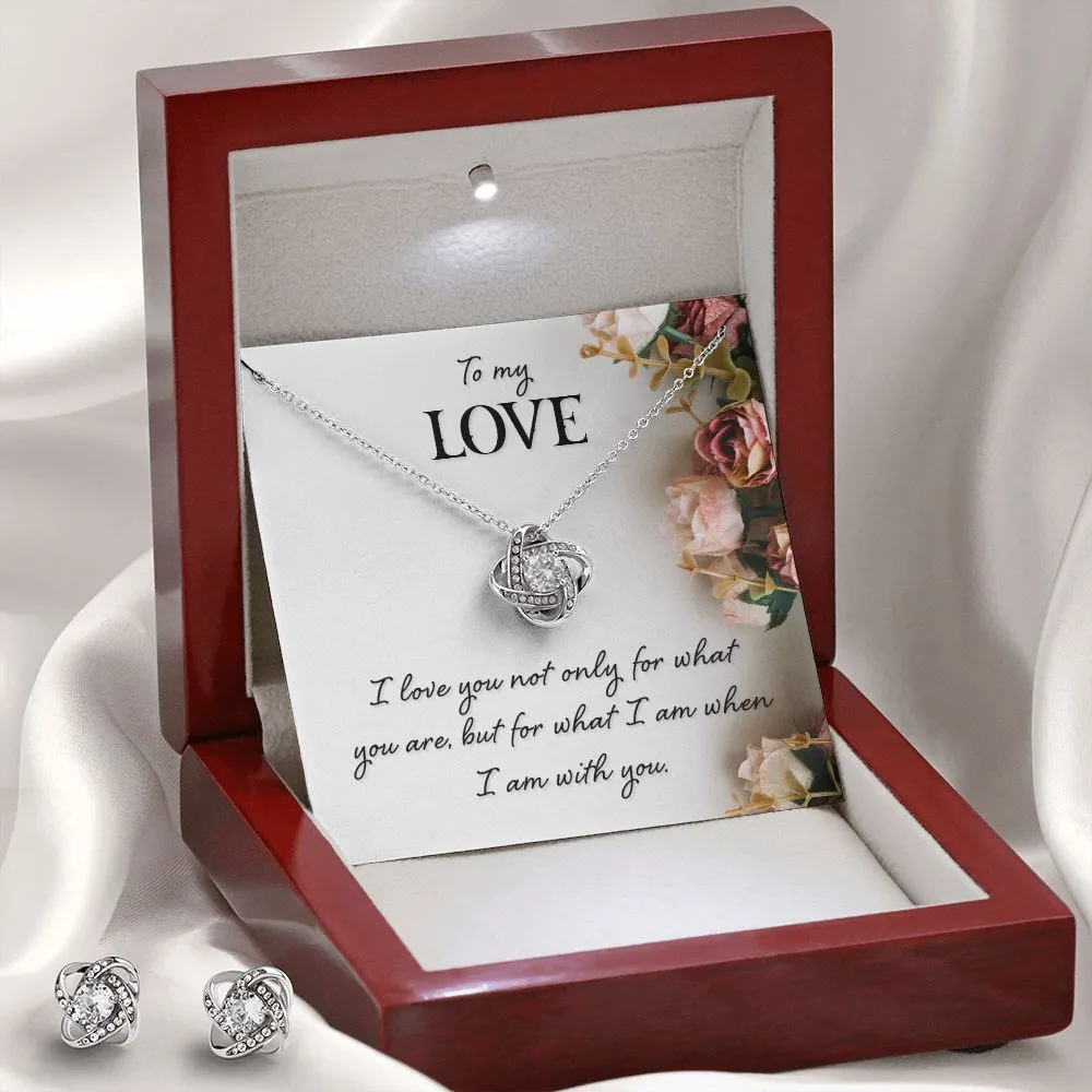 Soulmate Love Knot Jewelry Set-I love you not only