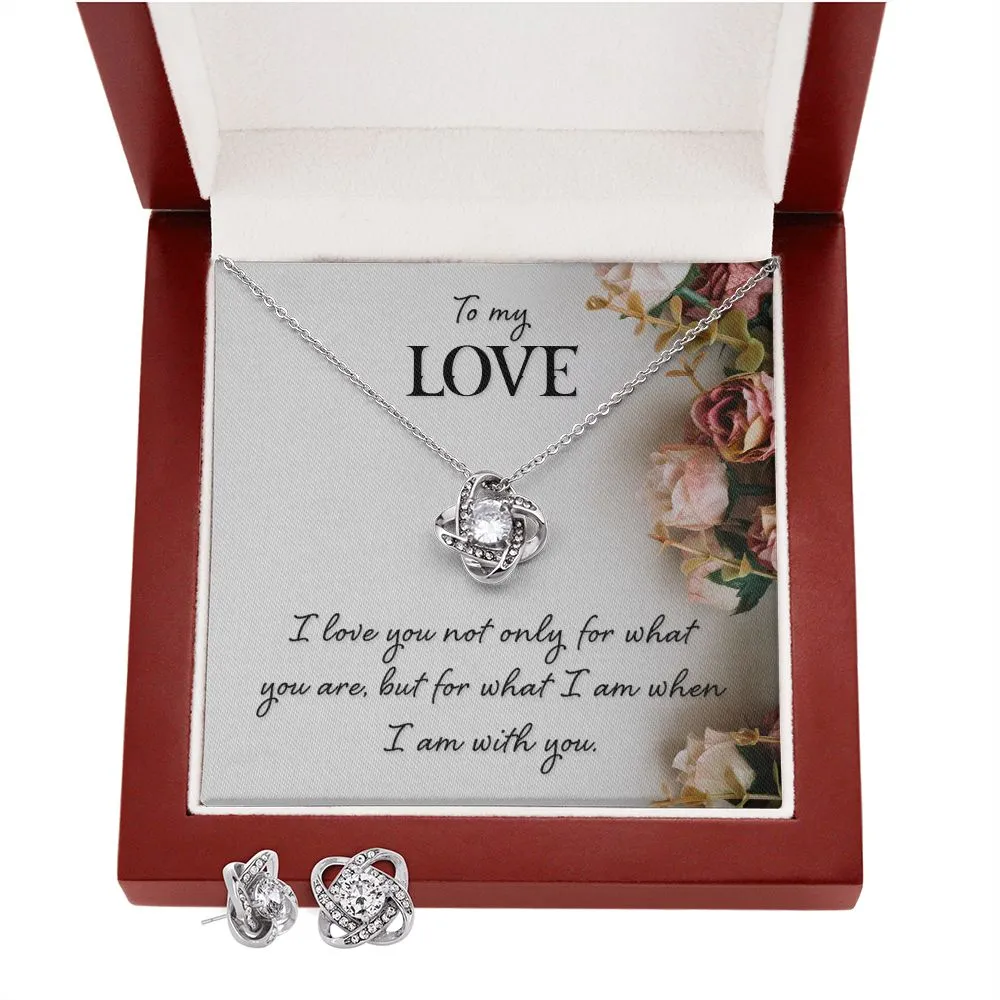 Soulmate Love Knot Jewelry Set-I love you not only