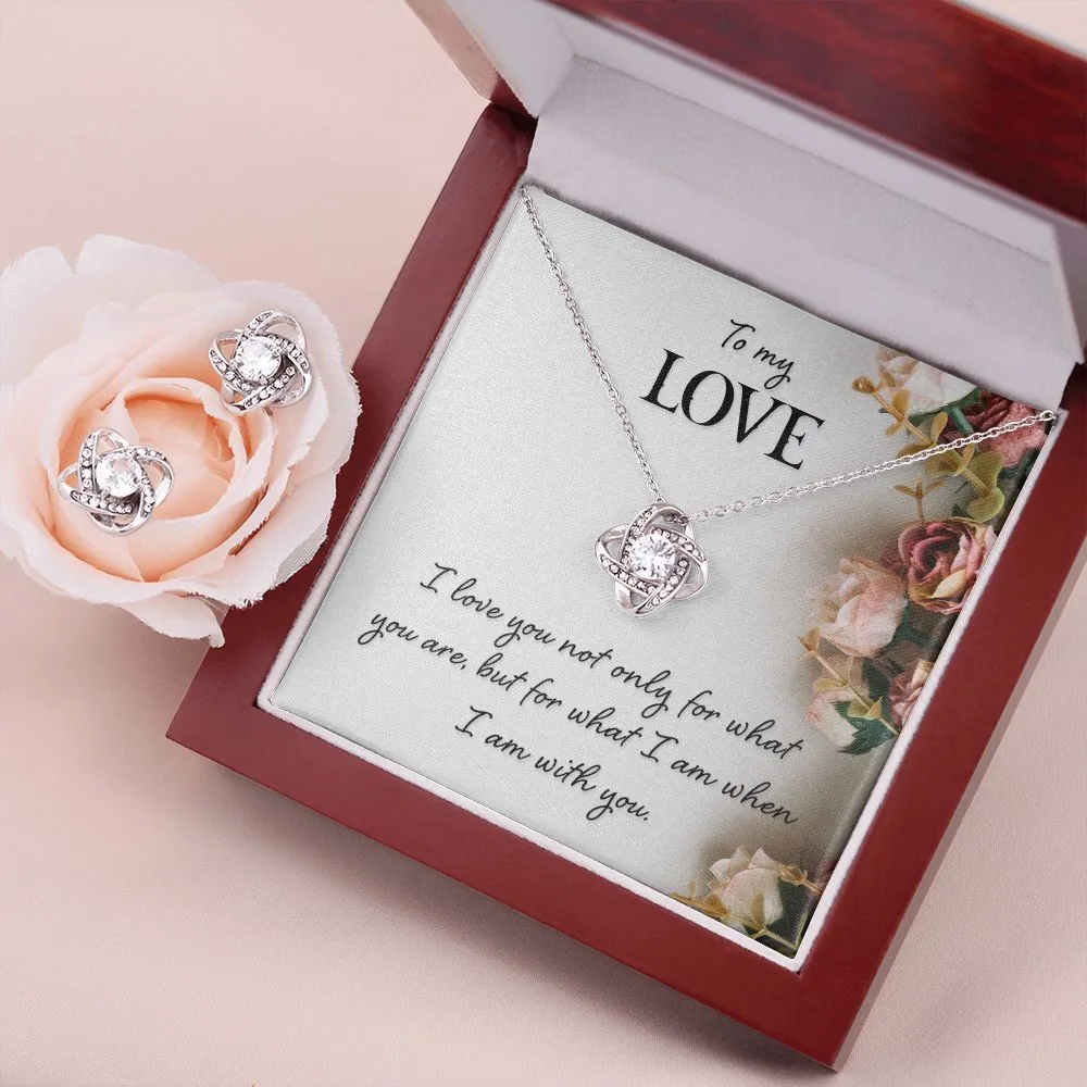 Soulmate Love Knot Jewelry Set-I love you not only