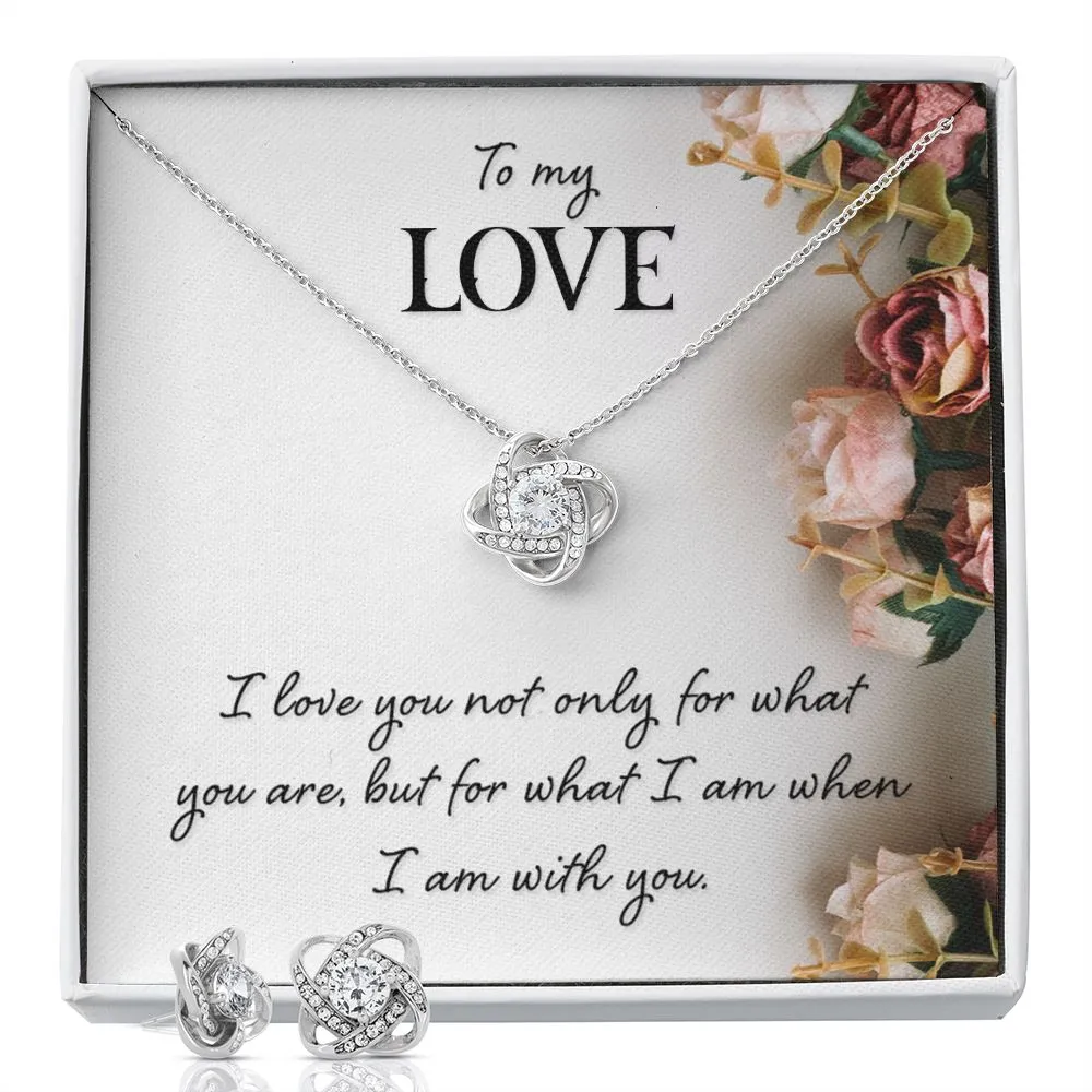 Soulmate Love Knot Jewelry Set-I love you not only