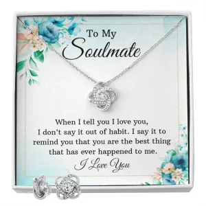 Soulmate Love Knot Jewelry Set-When I tell you I love you