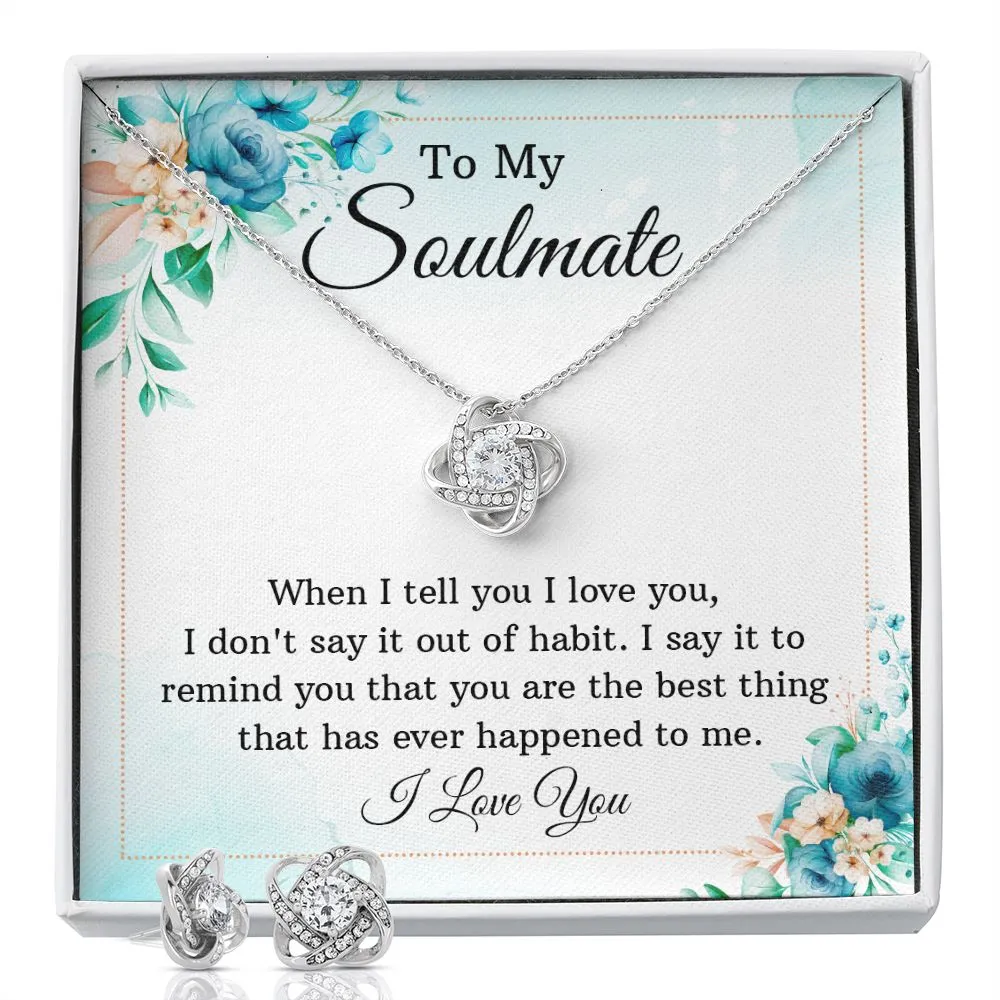 Soulmate Love Knot Jewelry Set-When I tell you I love you