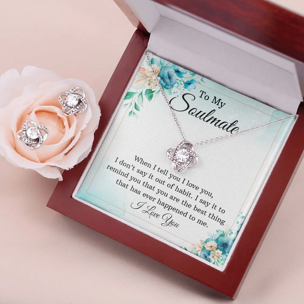 Soulmate Love Knot Jewelry Set-When I tell you I love you
