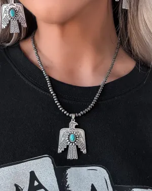Spirit Wind Thunderbird Turquoise Necklace