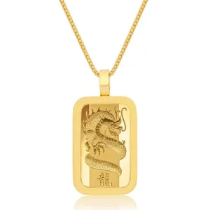 Standard 1oz. Suisse Gold Bar (Lunar Dragon, Solid Gold Bezel)