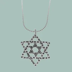 Star of David Necklace , Sterling silver necklace