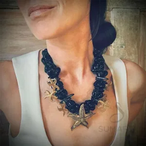 STARFISH FAMILY OOAK STATEMENT NECKLACE