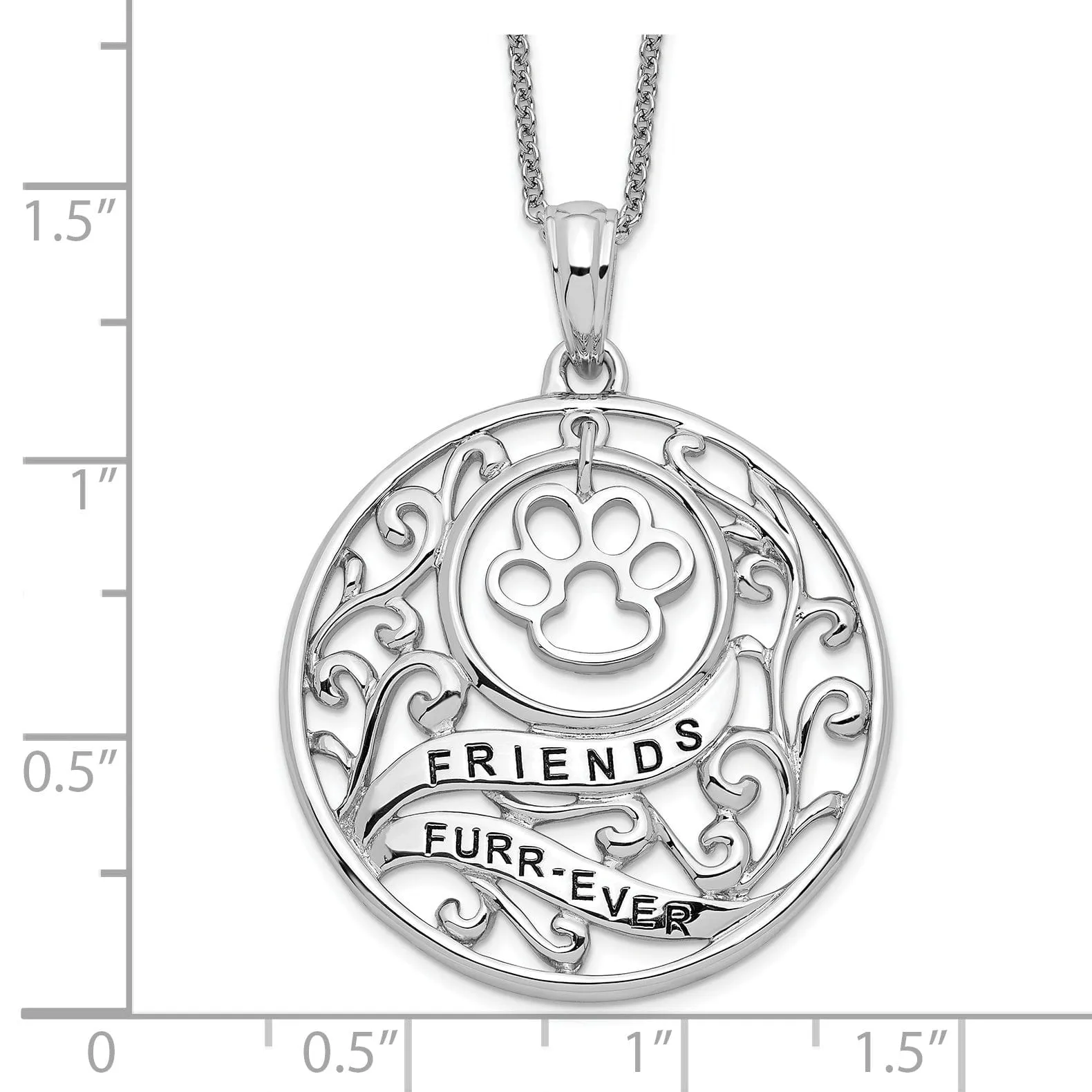 Sterling Silver Animal Friends-Dog Necklace